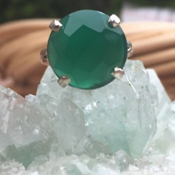 💍♾ Green Onyx Infinity Silver Ring 🙌🏾 handmade - Picture 5 of 6